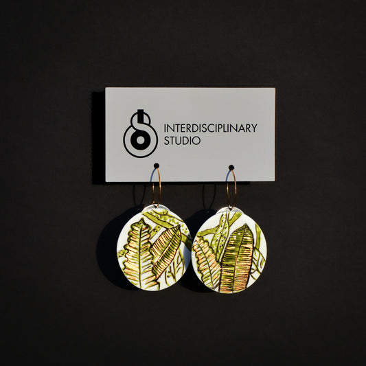 Kolczyki porcelanowe Flora